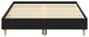 Estrutura de Cama vidaXL 140x190 cm em Madeira de Carvalho Preto
