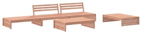 5 pcs conj. lounge jardim com almofadões madeira douglas maciça