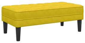 Banco Amarelo 113x57x39 cm de Veludo
