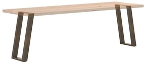 Pés de mesa de console em forma de U, 2 peças, aço natural, 38 x (72-7