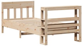 Cama sem colchão 90x200 cm madeira de pinho maciça