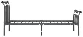 Estrutura de cama 90x200 cm metal preto