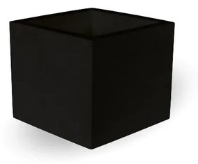 Vaso de flores colorido quadrado Polietileno CASA, JARDIM, RESTAURANTE, BAR NARCISO 40 (40x40x36 cm) - Preto