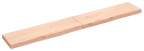 vidaXL Prateleira de parede 200x30x(2-6)cm carvalho maciço não tratado