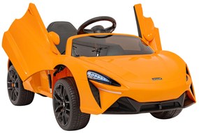 Carro elétrico para Crianças 12V 4x4 Mclaren Artura Rodas de EVA, Assento de couro Laranja