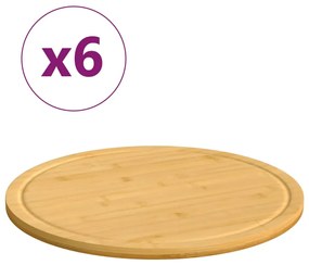 Tábua de cortar Ø40x1,5 cm bambu