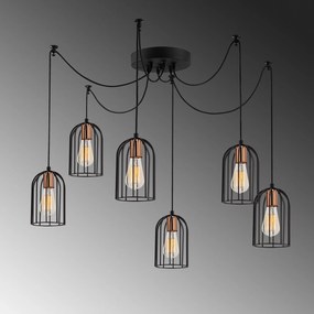 Candeeiro Chandelier Pamukkale – Preto e Bronze – 134 x 111 cm