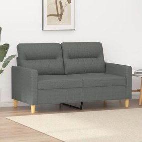 vidaXL Sofá de 2 lugares em tecido 120 cm cinzento-escuro