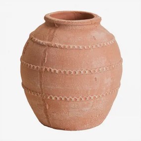 Vaso Decorativo Em Terracota Agnon Vermelho Sienna - Sklum