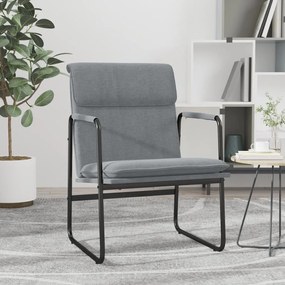 vidaXL Cadeira lounge 55x64x80 cm tecido cinzento-claro