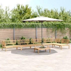 vidaXL 6 pcs conjunto de móveis de paletes p/ jardim acácia maciça