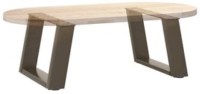 Pés para mesa de centro em formato de U, 2 peças, aço natural, 50x(30-