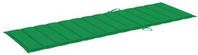 Espreguiçadeira com almofadão verde pinho impregnado