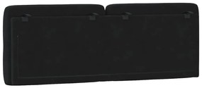 Almofadão de cabeceira 120 cm veludo preto