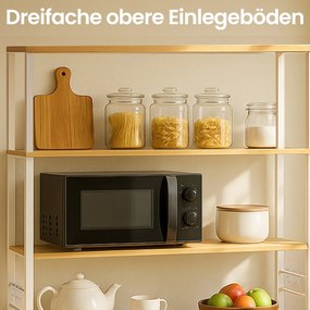 Armário de cozinha com design industrial 40 x 100 x 167 cm em cor de carvalho e branco