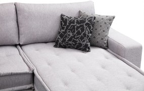 Sofá de Canto Lena – Cinzento Claro – 296 x 350 x 190 cm