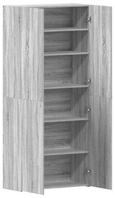 Cabide de Sapatos Cinza Sonoma 80x35,5x180 cm Madeira Engineered