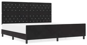 Estrutura de Cama vidaXL Preta 200x200 cm Veludo