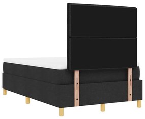 Cama Box com Colchão &amp; Banco Preto 120x190 cm Tecido