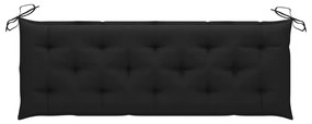 Banco de jardim empilhável c/ almofadão 159 cm teca maciça