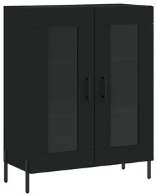 Armário alto 69,5x34x180 cm derivados de madeira preto