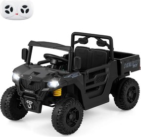 Camião basculante elétrico para crianças 12V com comando à distância, música, contos e luzes LED, suspensão com molas para crianças de 3 a 8 anos, pre