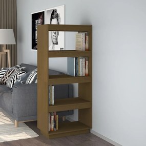 vidaXL Estante/divisória 60x35x135 cm pinho maciço castanho-mel