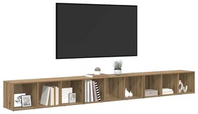 Gabinete para TV 3 pcs carvalho artisiano 37 x 35 x 107.5 cm