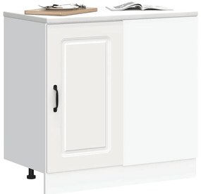 Armário de cozinha baixo Kalmar madeira artificial branca