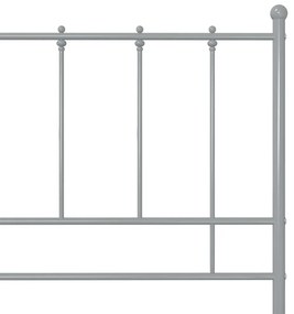 Estrutura de cama 100x200 cm metal cinzento