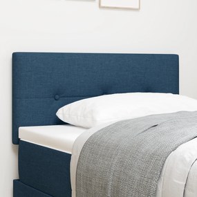 Cabeceira LED vidaXL com Botões Estofada Azul 80 cm