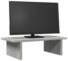 Suporte monitor 50x27x15 cm derivados madeira cinzento cimento