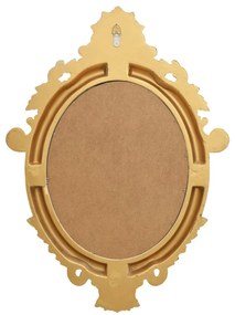 Espelho de parede estilo castelo 56x76 cm dourado