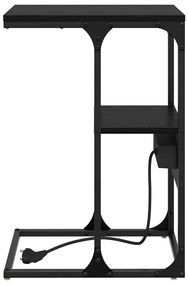 Mesa-de-cabeceira com gaveta Carvalho preto 41.5 x 26 x 60.5 cm