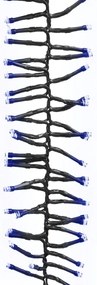 Cordão de luzes agrupadas 2000 luzes LED 17 m PVC azul
