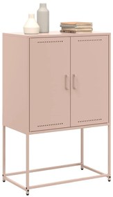 Aparador alto 68,5x38,5x107 cm aço rosa