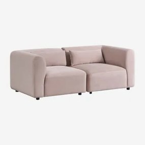 Sofá Modular De 2 Peças Fogler Bombazina Rosé - Sklum