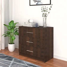 vidaXL Cómoda 71x35x68 cm contraplacado cor carvalho fumado