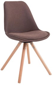 Cadeira cozinha e jantar Toulouse em tecido 48 x 84 x 56 cm Castanho
