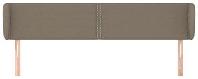 Cabeceira cama abas tecido 183x23x78/88 cm cinzento-acastanhado