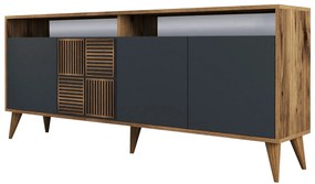 Console Milan – Walnut Anthracite – 180 cm x 78 cm x 35 cm
