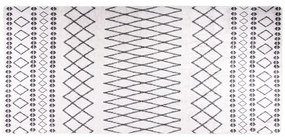 337971 vidaXL Tapete lavável antiderrapante 80x300 cm preto e branco