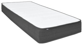 Cama boxspring 80x200 cm tecido cinzento-escuro