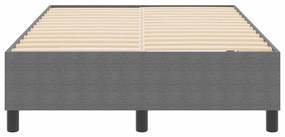 Cama Box com Estrado Cinza Claro 120x200 cm em Tecido Canelado