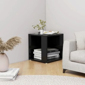 vidaXL Mesa de apoio 33x33x34,5 cm contraplacado preto brilhante