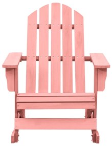 Cadeira Adirondack de baloiçar para jardim abeto maciço rosa