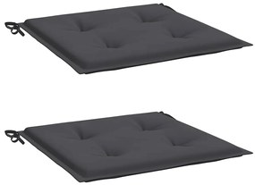 Almofadões p/ cadeiras jardim 2pcs 40x40x4 cm oxford antracite