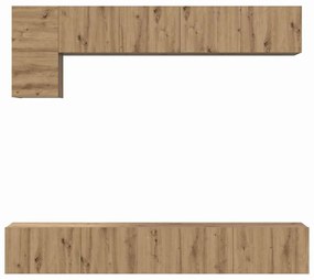 Conjunto de móvel de TV 5 pcs carvalho artisiano Médio 100 cm
