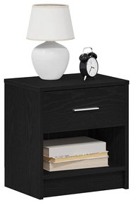 Mesa de cabeceira com gaveta 39x28x41 cm preto