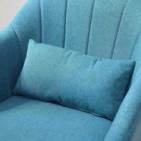 Cadeira Giratória Dolphin – Azul – Design Nórdico
